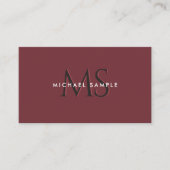 Aangepaste moderne QR-code Monogram Elegante Wijnk Visitekaartje (Voorkant)