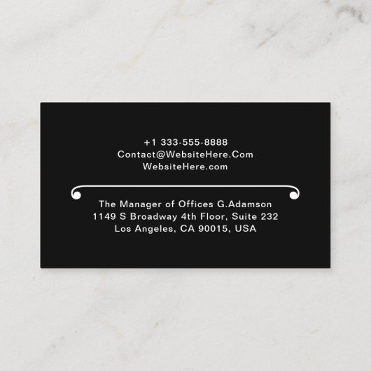 Aangepaste moderne QR-code | Professioneel Eenvoud Visitekaartje (Achterkant)