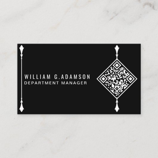 Aangepaste moderne QR-code | Professioneel Eenvoud Visitekaartje (Voorkant)