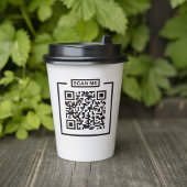 Aangepaste moderne QR-code Zwart-wit Business Papieren Bekers