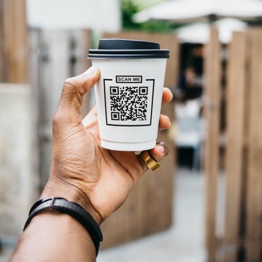 Aangepaste moderne QR-code Zwart-wit Business Papieren Bekers