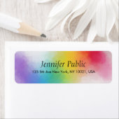 Aangepaste moderne regenboogkleuren - Abstracte Sj Etiket (Insitu)