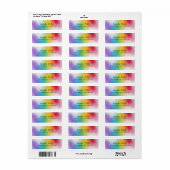 Aangepaste moderne regenboogkleuren - Abstracte Sj Etiket (Full Sheet)