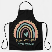 Aangepaste moderne regenboogleraar schort (Voorkant)