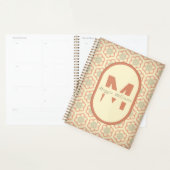 Aangepaste Moderne Retro Monogram Planner (Display)