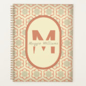 Aangepaste Moderne Retro Monogram Planner (Voorkant)