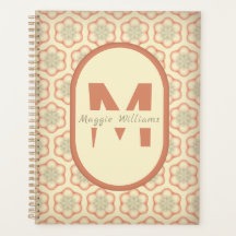 Aangepaste Moderne Retro Monogram Planner