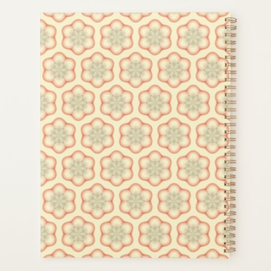 Aangepaste Moderne Retro Monogram Planner (Achterkant)