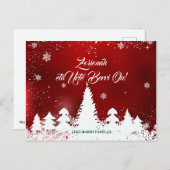 Aangepaste, moderne rode Baskische Navidad Kerstmi Feestdagenkaart (Voorkant / Achterkant)