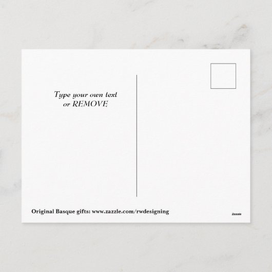 Aangepaste, moderne rode Baskische Navidad Kerstmi Feestdagenkaart (Achterkant)