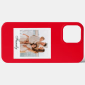 aangepaste moderne rode iPhone Case (Achterkant (horizontaal))