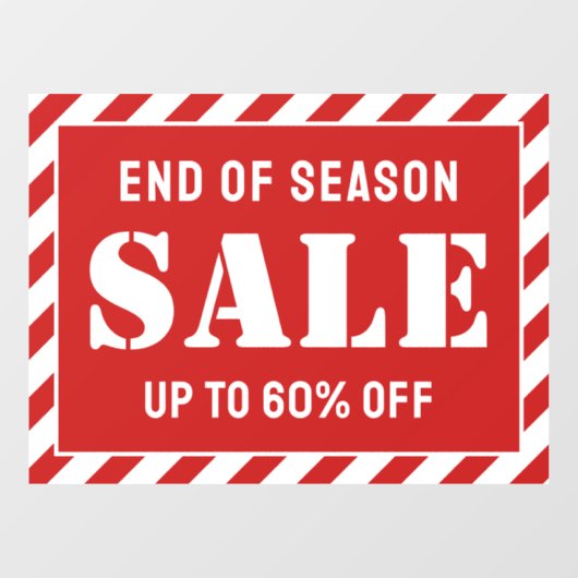 Aangepaste moderne rode strepen Zakelijke winkel u Raamsticker (Vel)