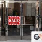 Aangepaste moderne rode strepen Zakelijke winkel u Raamsticker (Kantoordeur)