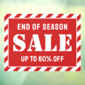 Aangepaste moderne rode strepen Zakelijke winkel u Raamsticker (Vel 3)