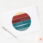 Aangepaste Moderne Roeien Ronde Sticker (Envelop)