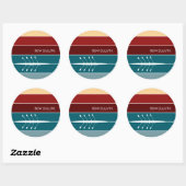 Aangepaste Moderne Roeien Ronde Sticker (Vel)