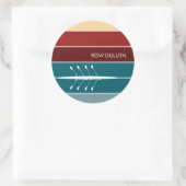 Aangepaste Moderne Roeien Ronde Sticker (Tas)