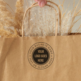 Aangepaste moderne ronde zakelijke Logo met slogan Zelfinktende Stempel