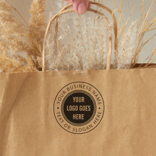 Aangepaste moderne ronde zakelijke Logo met slogan Zelfinktende Stempel