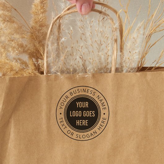 Aangepaste moderne ronde zakelijke Logo met slogan Zelfinktende Stempel