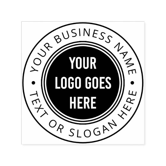 Aangepaste moderne ronde zakelijke Logo met slogan Zelfinktende Stempel (Design)