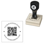 Aangepaste Moderne Ronde Zakelijke QR Code Promoti Rubberstempel (Gestempeld)