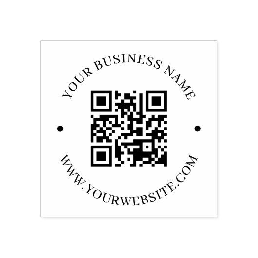 Aangepaste Moderne Ronde Zakelijke QR Code Promoti Rubberstempel (Afrduk)