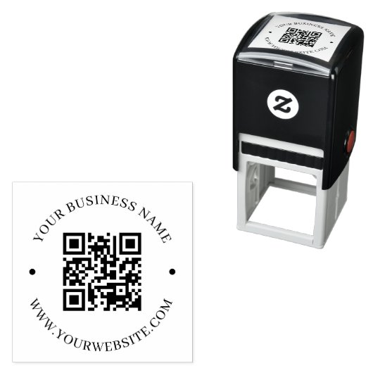 Aangepaste moderne ronde zakelijke QR-code promoti Zelfinktende Stempel (In situ)