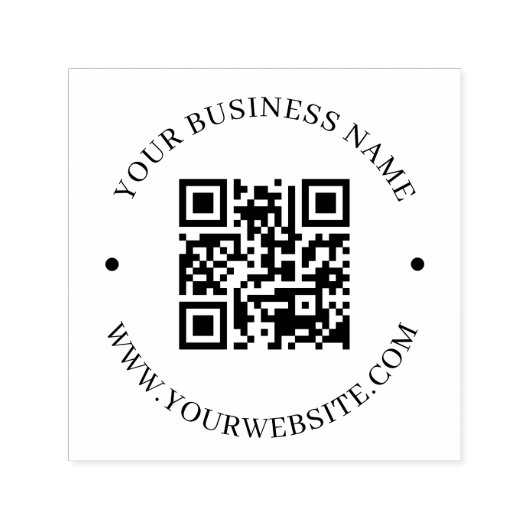 Aangepaste moderne ronde zakelijke QR-code promoti Zelfinktende Stempel (Design)