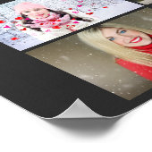 Aangepaste moderne rouwfoto collage 6 foto's poster (Hoek)