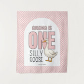 Aangepaste moderne roze één domme gans eerste verj wandkleed (Voorkant)