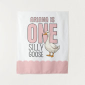 Aangepaste moderne roze één domme gans eerste verj wandkleed (Voorkant)