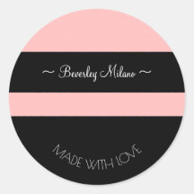 Aangepaste moderne roze en zwarte Stickers