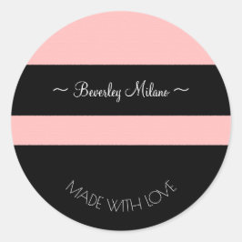 Aangepaste moderne roze en zwarte Stickers