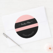 Aangepaste moderne roze en zwarte Stickers (Envelop)