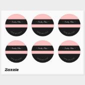 Aangepaste moderne roze en zwarte Stickers (Vel)