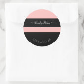 Aangepaste moderne roze en zwarte Stickers (Tas)