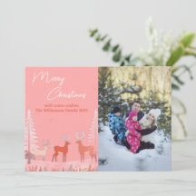 Aangepaste moderne roze foto Kerstmis  