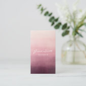 Aangepaste moderne roze waterverf visitekaartjes (Staand voorkant)
