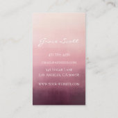 Aangepaste moderne roze waterverf visitekaartjes (Achterkant)