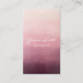 Aangepaste moderne roze waterverf visitekaartjes (Voorkant)