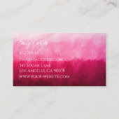 Aangepaste moderne roze waterverf visitekaartjes (Achterkant)