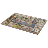 Aangepaste Moderne Rustieke Familie Fotocollage Ke Snijplank (Hoek)