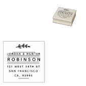 Aangepaste moderne rustieke tak paar retour adres rubberstempel (Gestempeld)