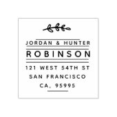 Aangepaste moderne rustieke tak paar retour adres rubberstempel (Afrduk)