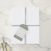 Aangepaste moderne saliegroene QR-code-prijskaart Cadeaulabel (Met Touw)