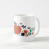 Aangepaste moderne Scandi-chique appelkunst voor l Koffiemok (Voorkant rechts)