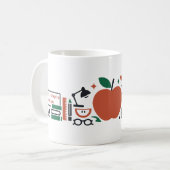 Aangepaste moderne Scandi-chique appelkunst voor l Koffiemok (Voorkant links)