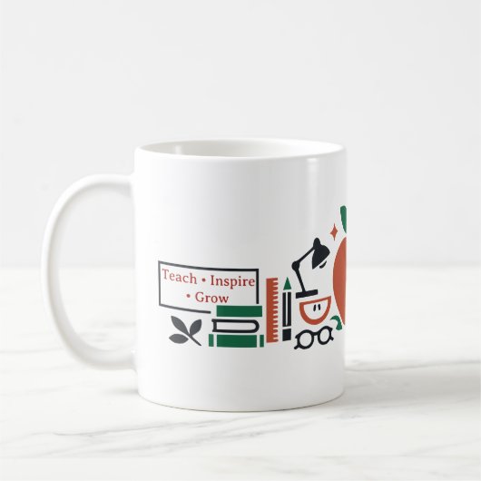 Aangepaste moderne Scandi-chique appelkunst voor l Koffiemok (Links)