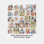 Aangepaste Moderne Schattigee Familie 25 Afbeeldin Fleece Deken (Voorkant)